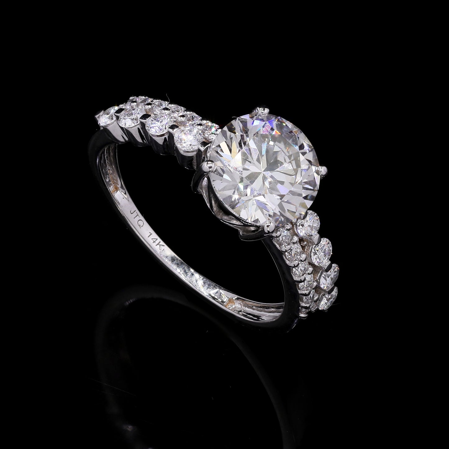 2.54 Carats Lab Grown Diamond 14K Gold Ring