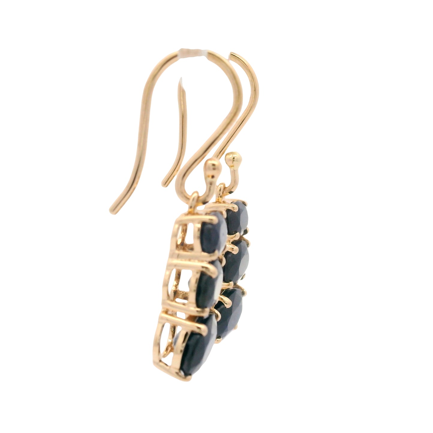6.24 Ct Oval Sapphire 14K Gold Earrings