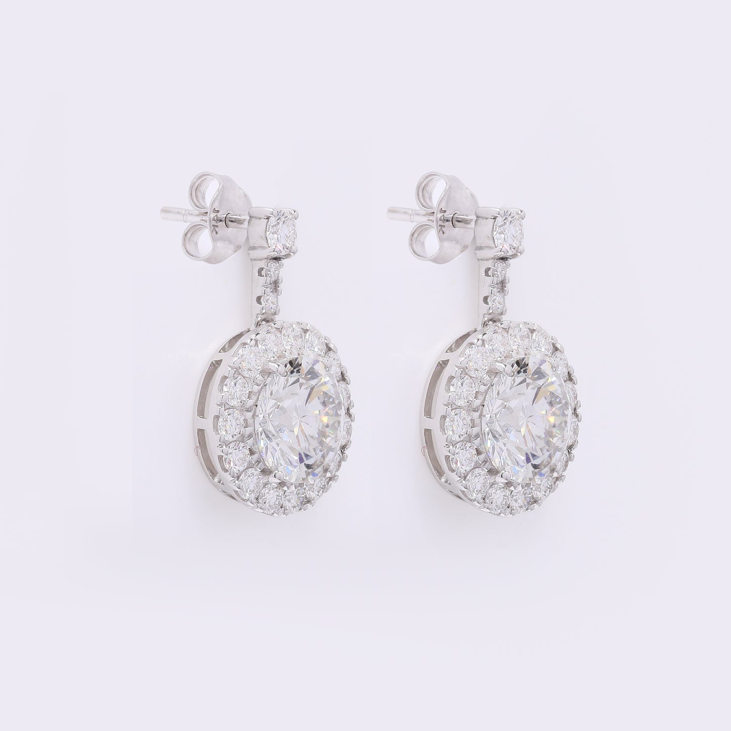 4.00 Carats Lab Grown Diamond 14K Gold Earrings