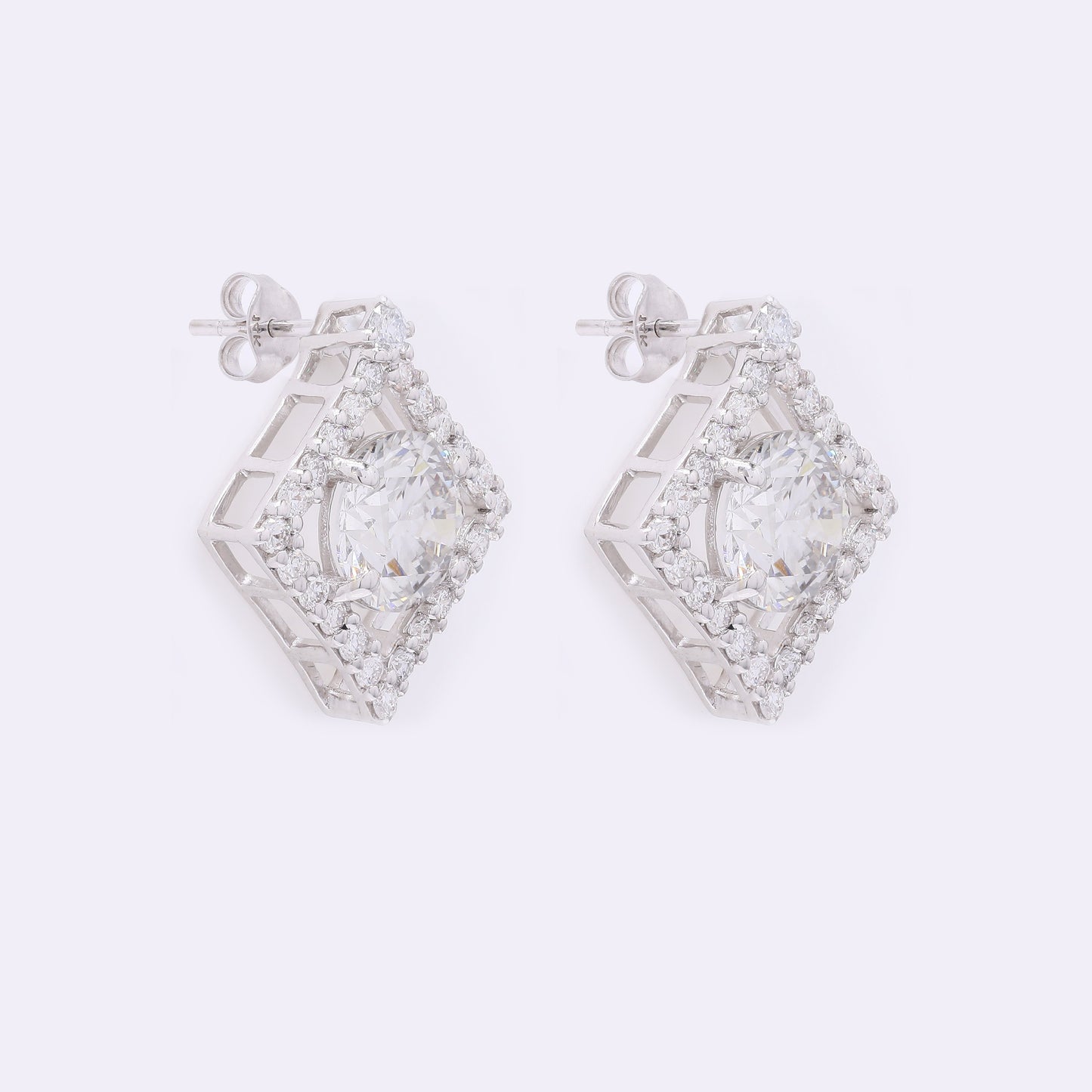 3.11 Carats Lab Grown Diamond 14K Gold Earrings