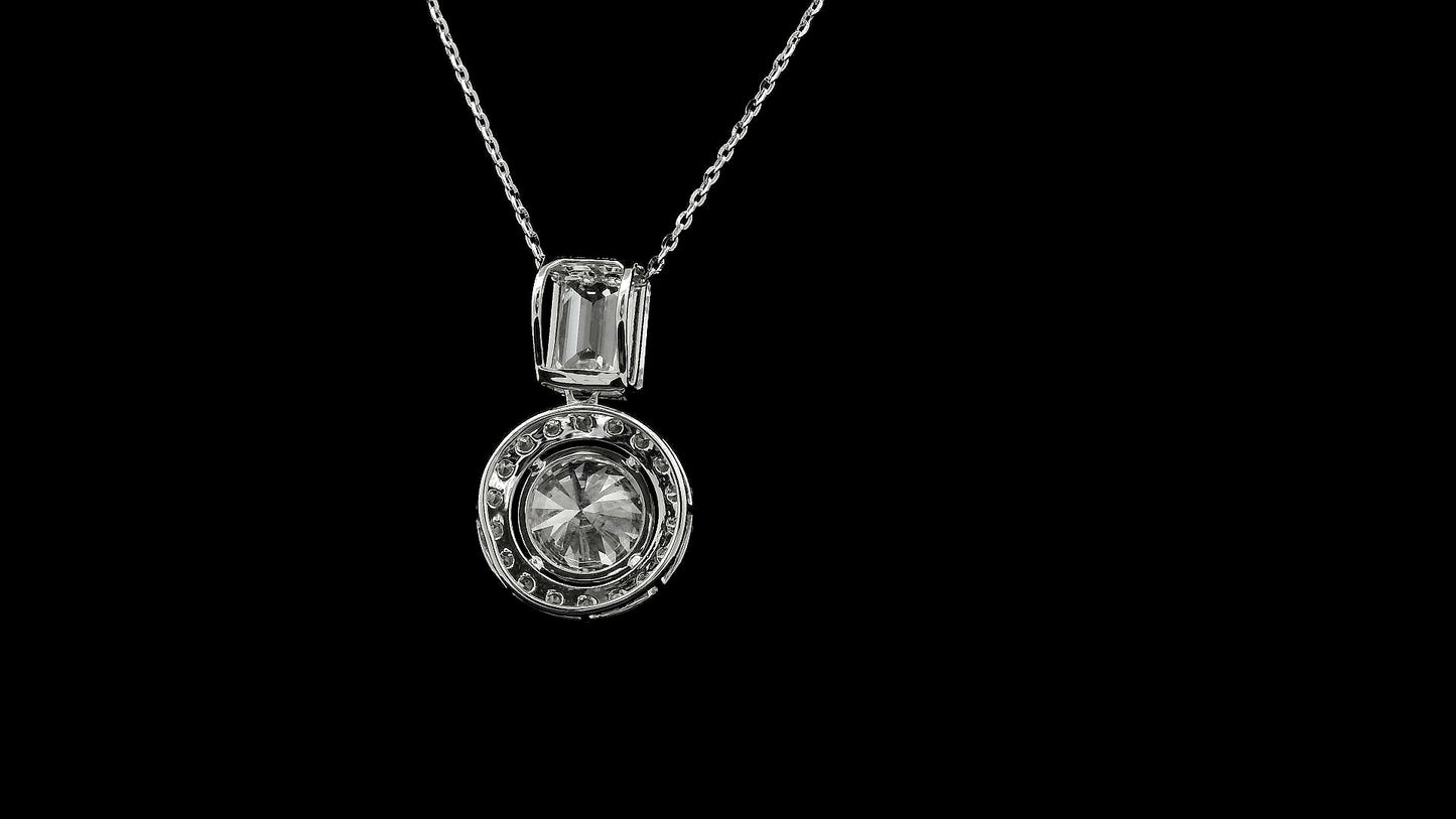4.10 Carats Lab Grown Diamond 14K Gold Pendant