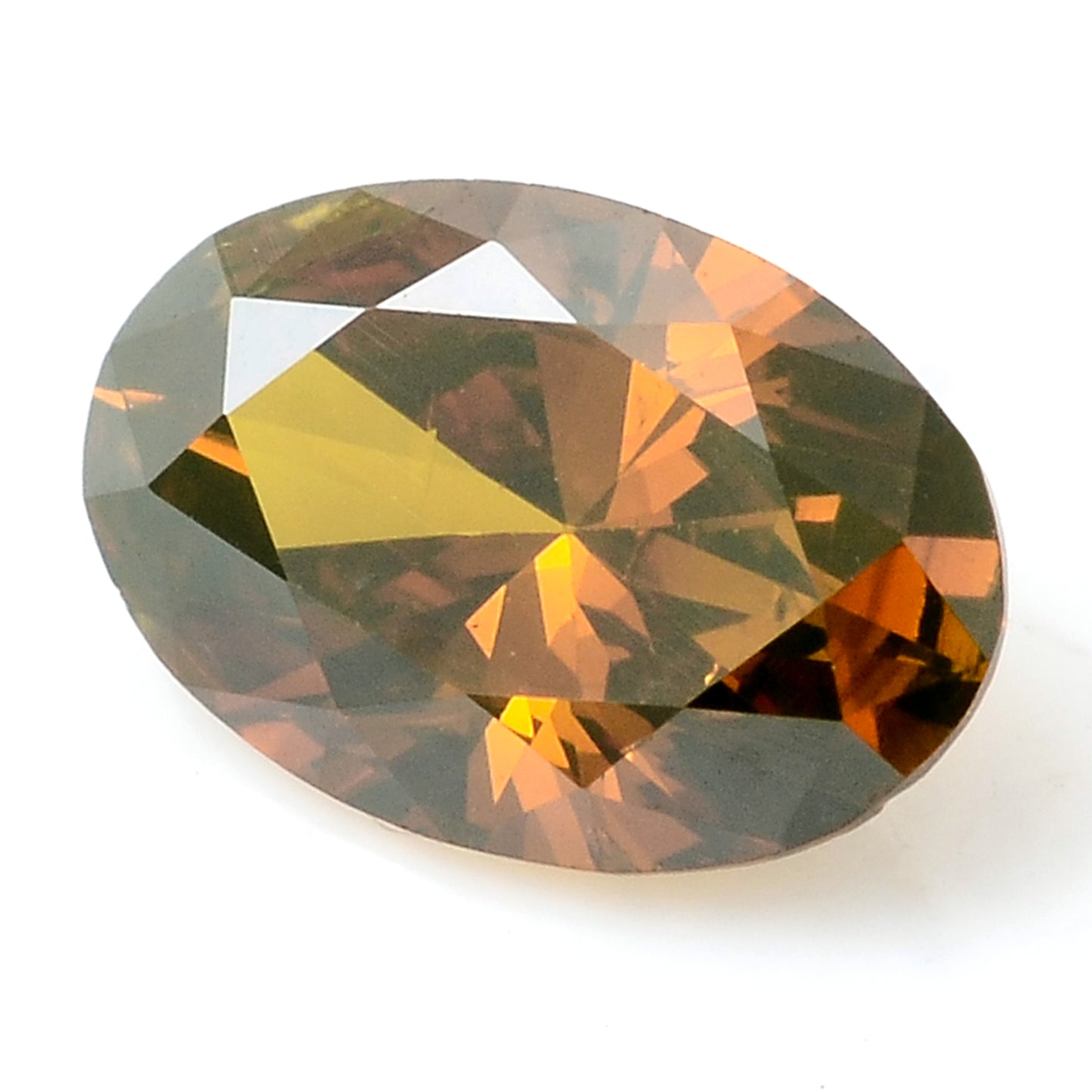 0.45 Carat Red Diamond Oval Loose Gemstone