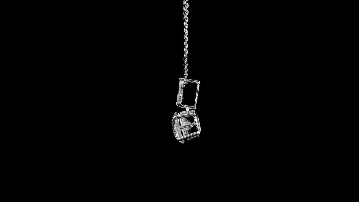 1.54 Ct Round Lab Grown Diamond 14K Gold Pendant