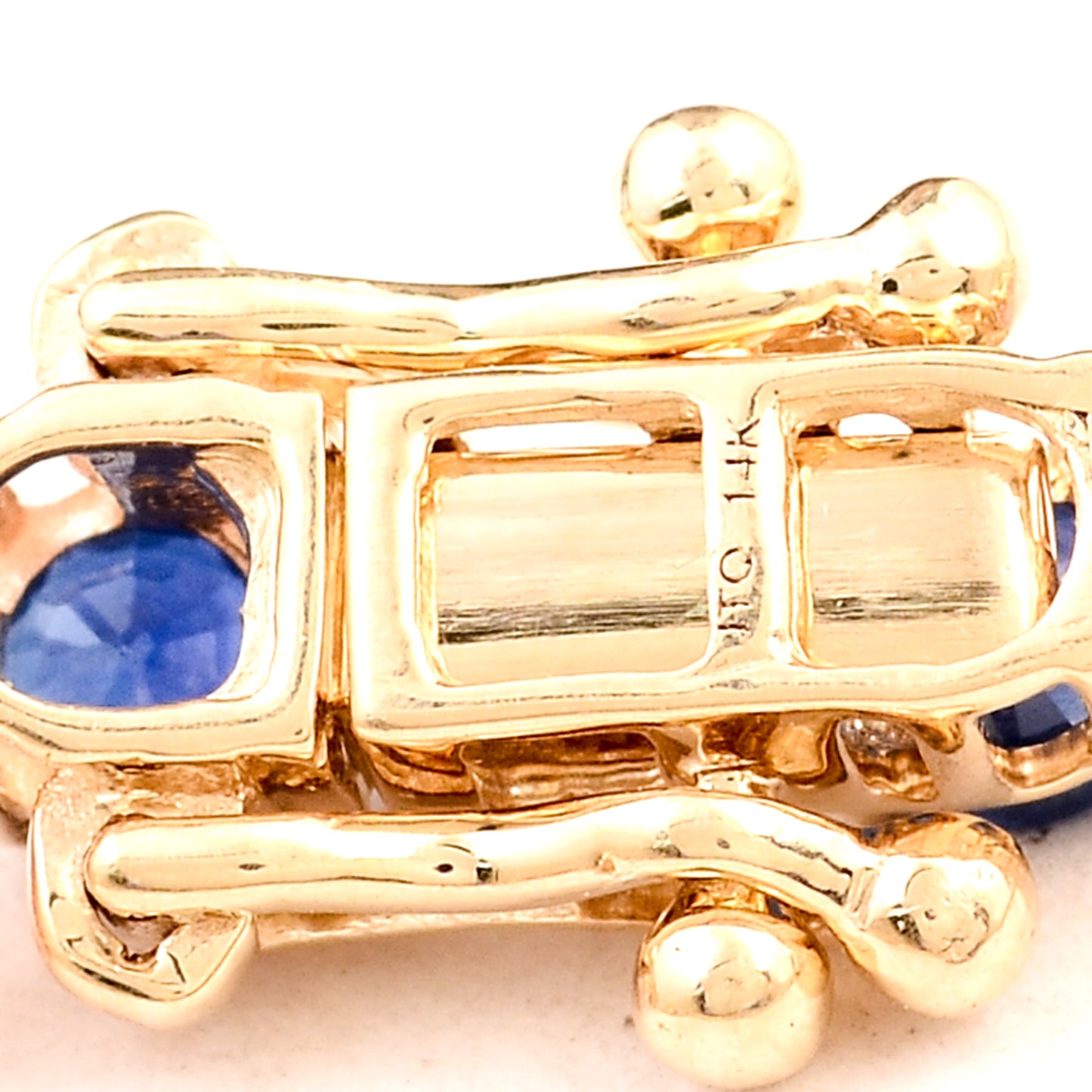 7.03 Ct Round Multi Sapphire 14K Gold Braclet