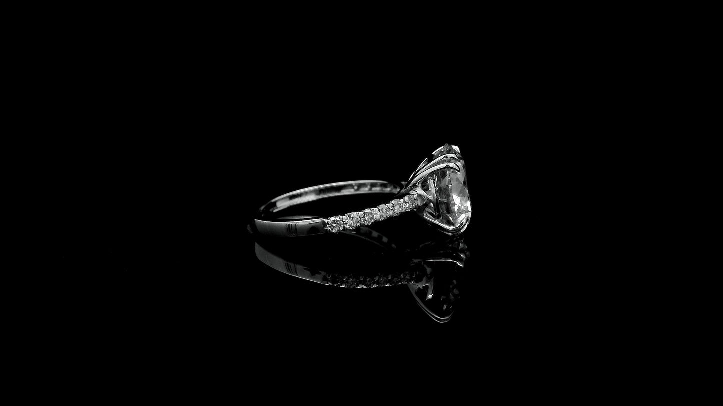 5.15 Carats Lab Grown Diamond 14K Gold Ring