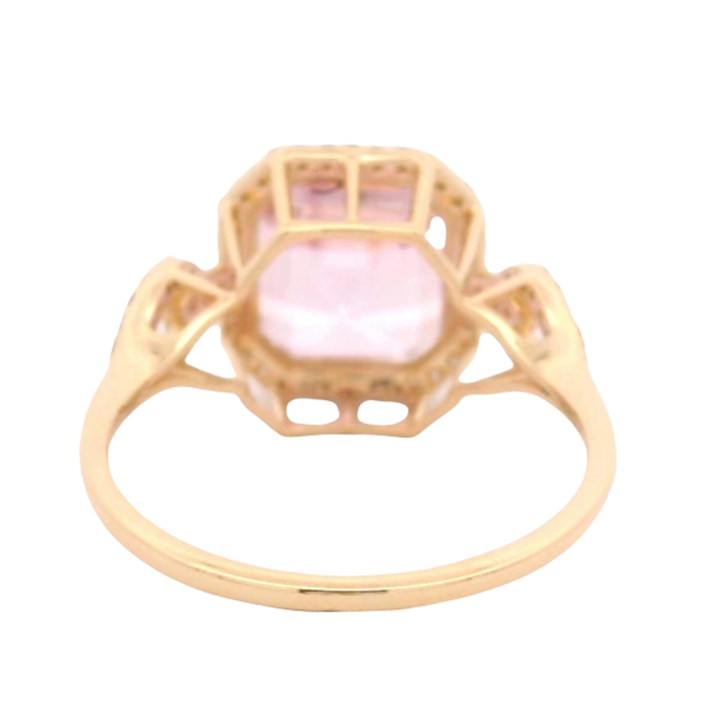 5.61 Ct Octagon Kunzite 14K Gold Ring