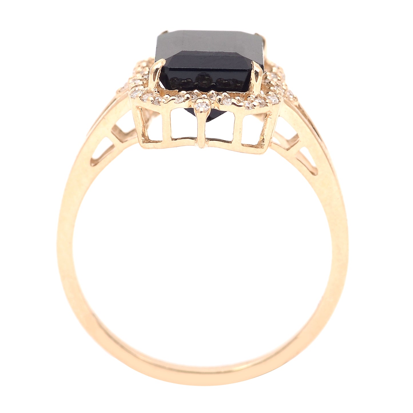 2.92 Ct Octagon Step Cut Natural Tourmaline 14K Gold Ring