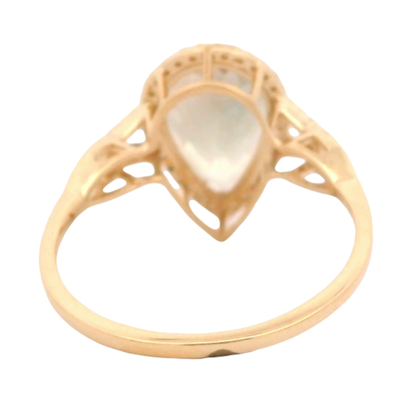 2.69 Ct Pear Oregon Sunstone 14K Gold Ring