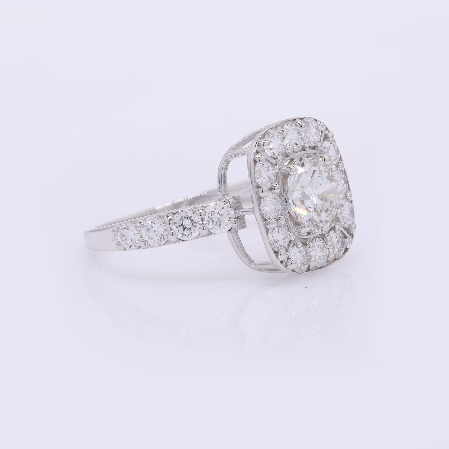 2.32 Carats Lab Grown Diamond 14K Gold Ring