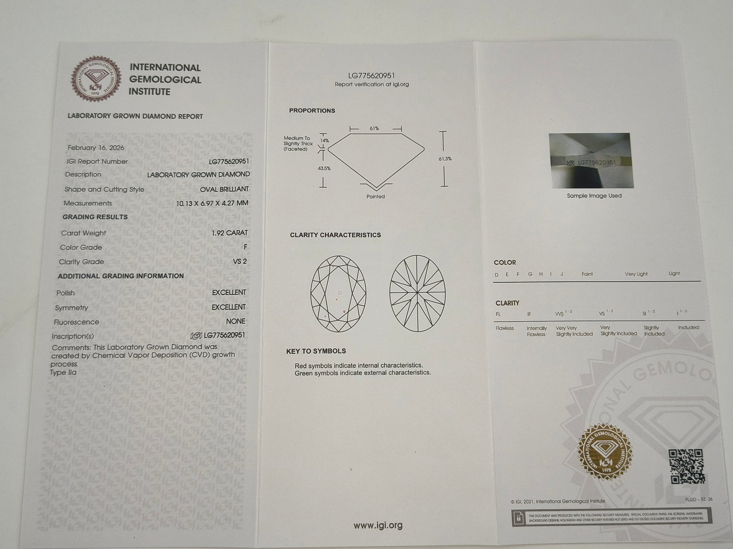 2.24 Ct Oval Brilliant Lab Grown Diamond 14K Gold Ring