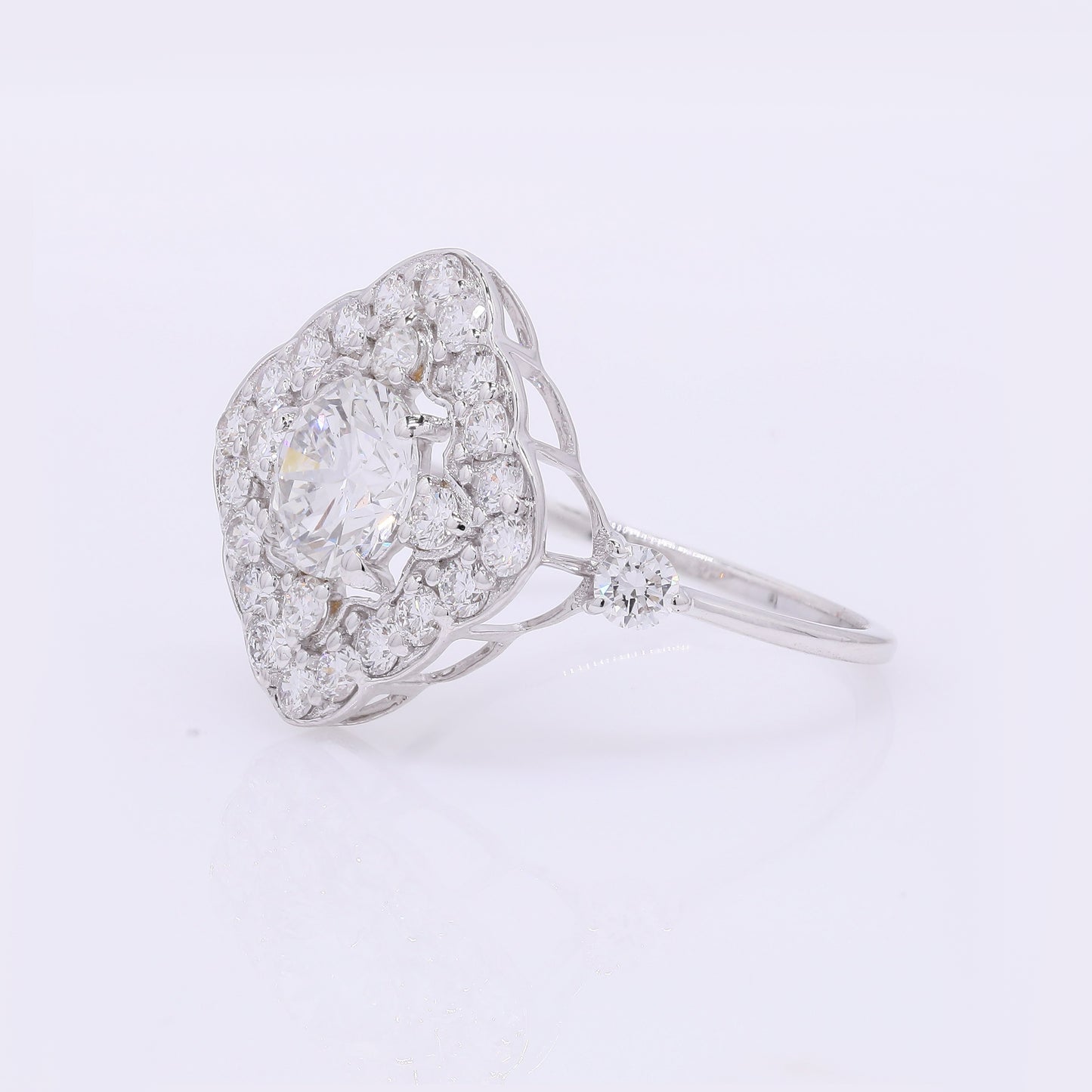 2.03 Carats Lab Grown Diamond 14K Gold Ring