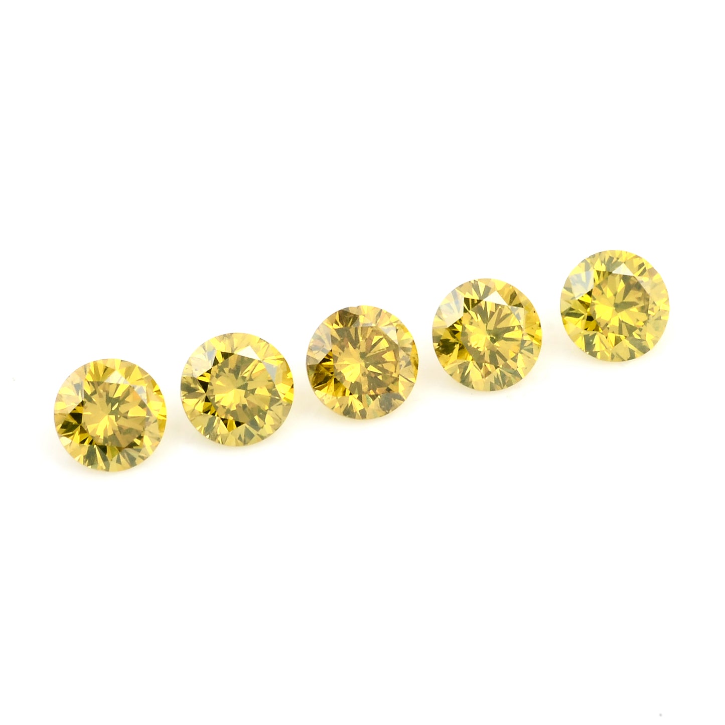 0.79 Yellow Diamond Round Loose Gemstone
