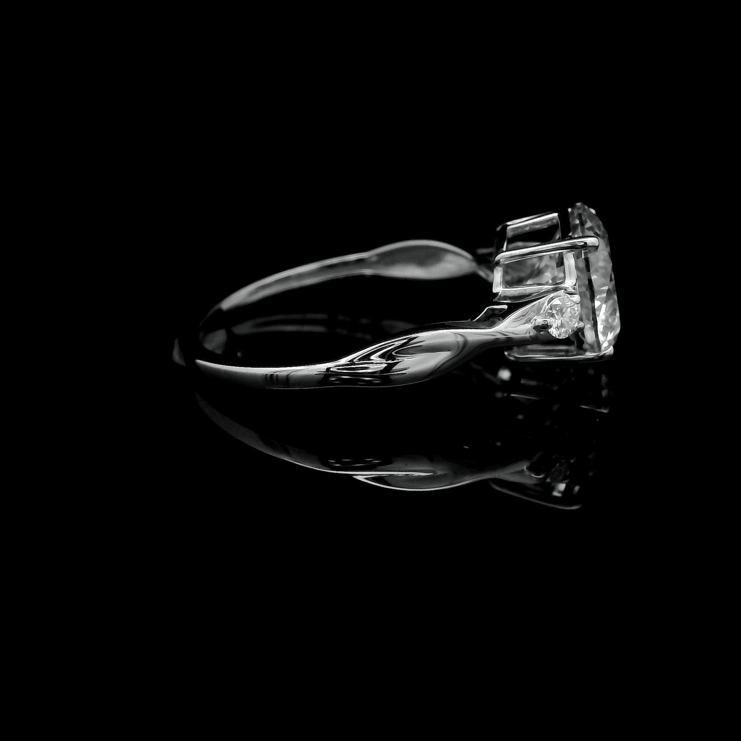2.57 Ct Round Lab Grown Diamond 14K Gold Ring