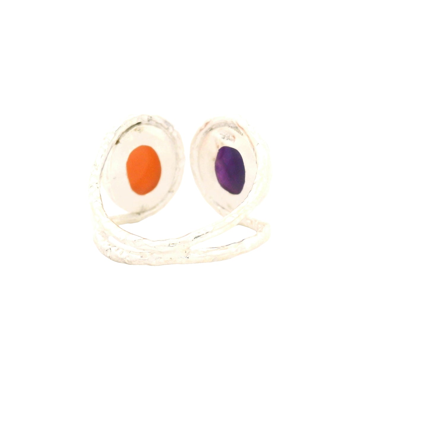 12.73 Ct Amethyst, Moonstone 925 Sterling Silver Ring
