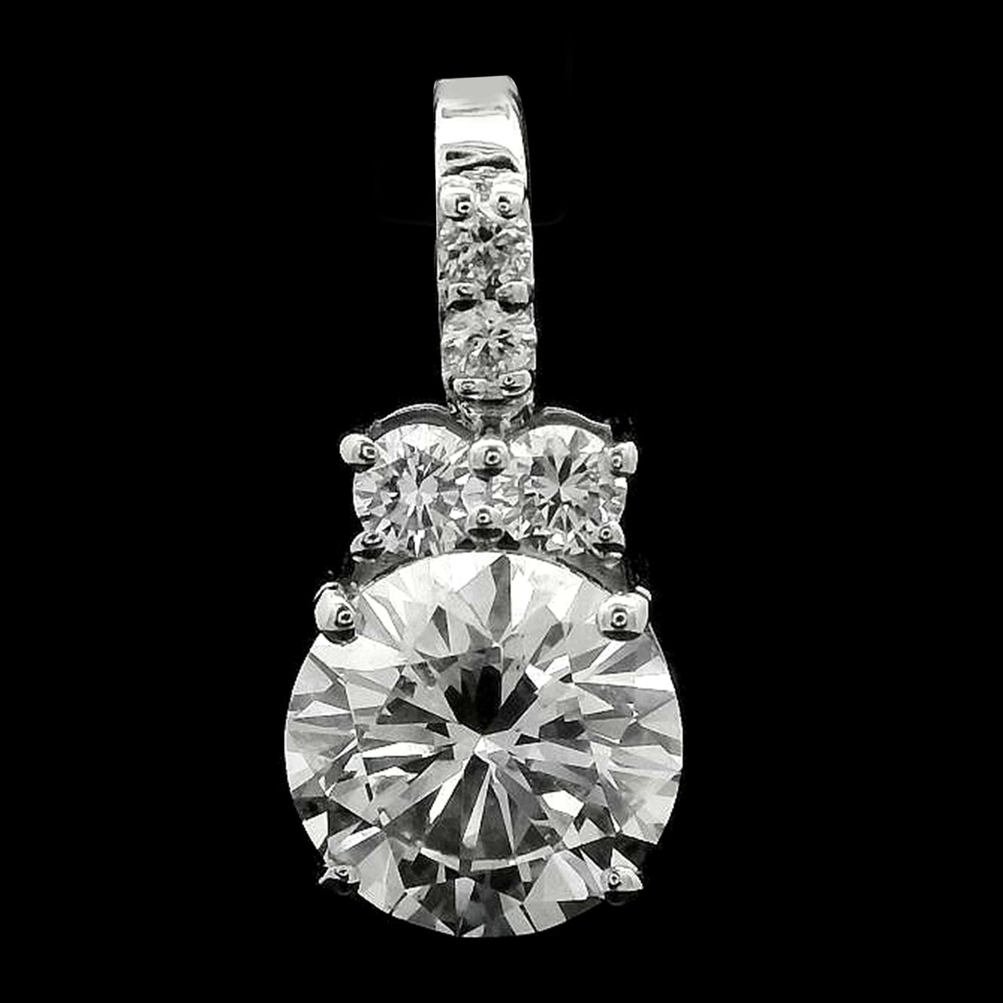 2.07 Carats Lab Grown Diamond 14K Gold Pendant