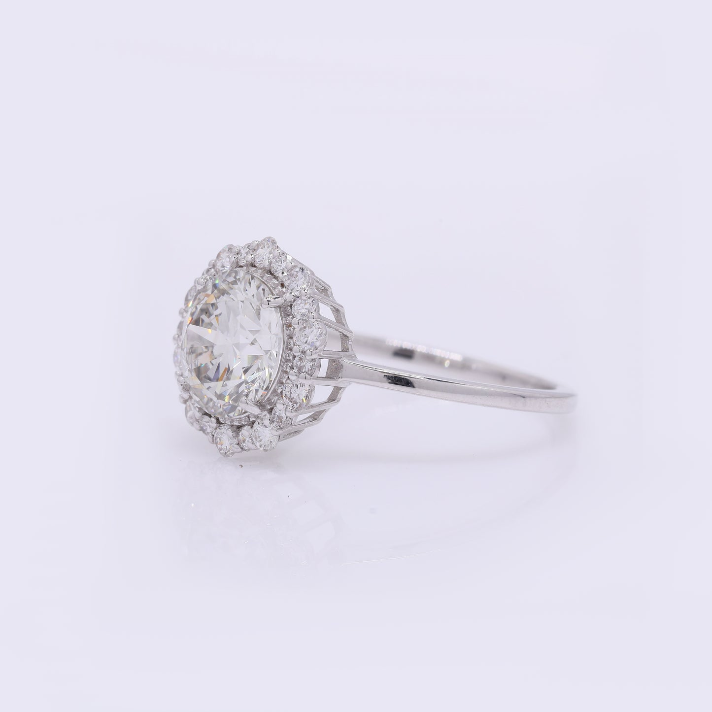 2.45 Carats Lab Grown Diamond 14K Gold Ring