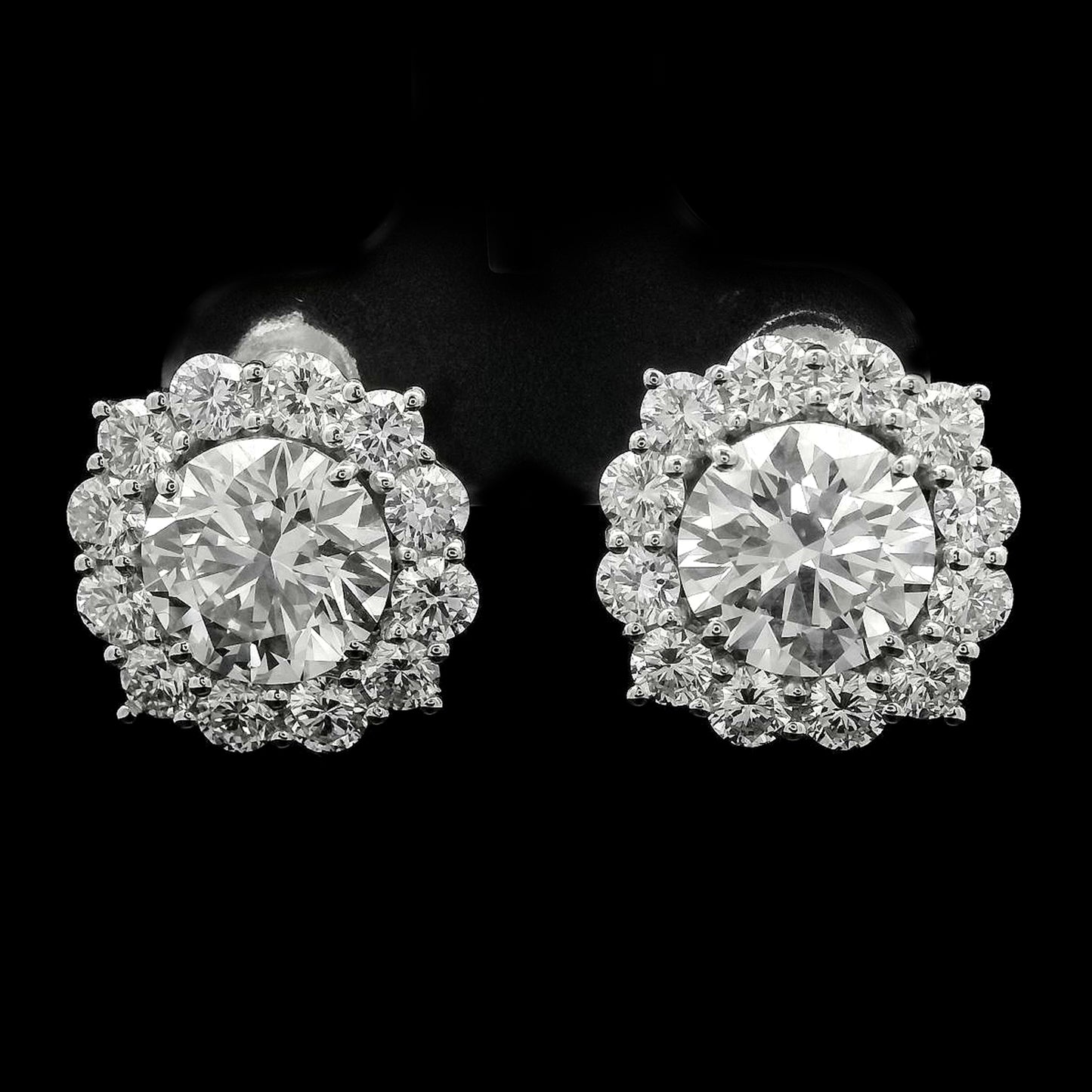 5.13 Carats Lab Grown Diamond 14K Gold Earrings