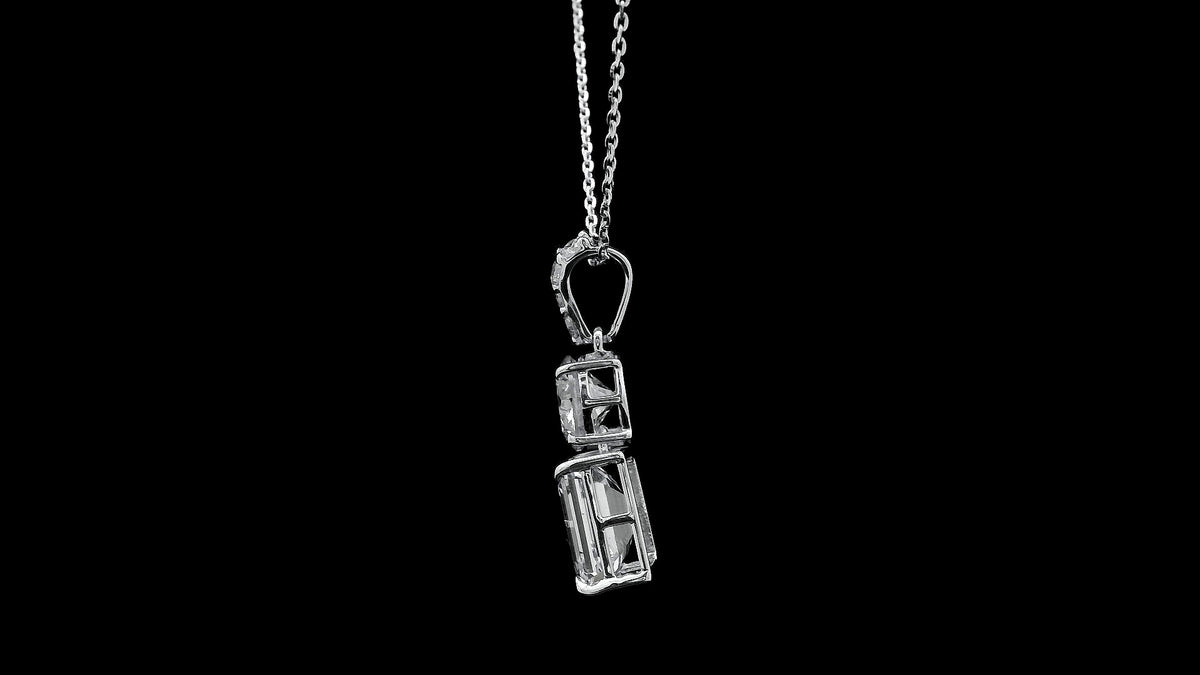 3.34 Carats Lab Grown Diamond 14K Gold Pendant