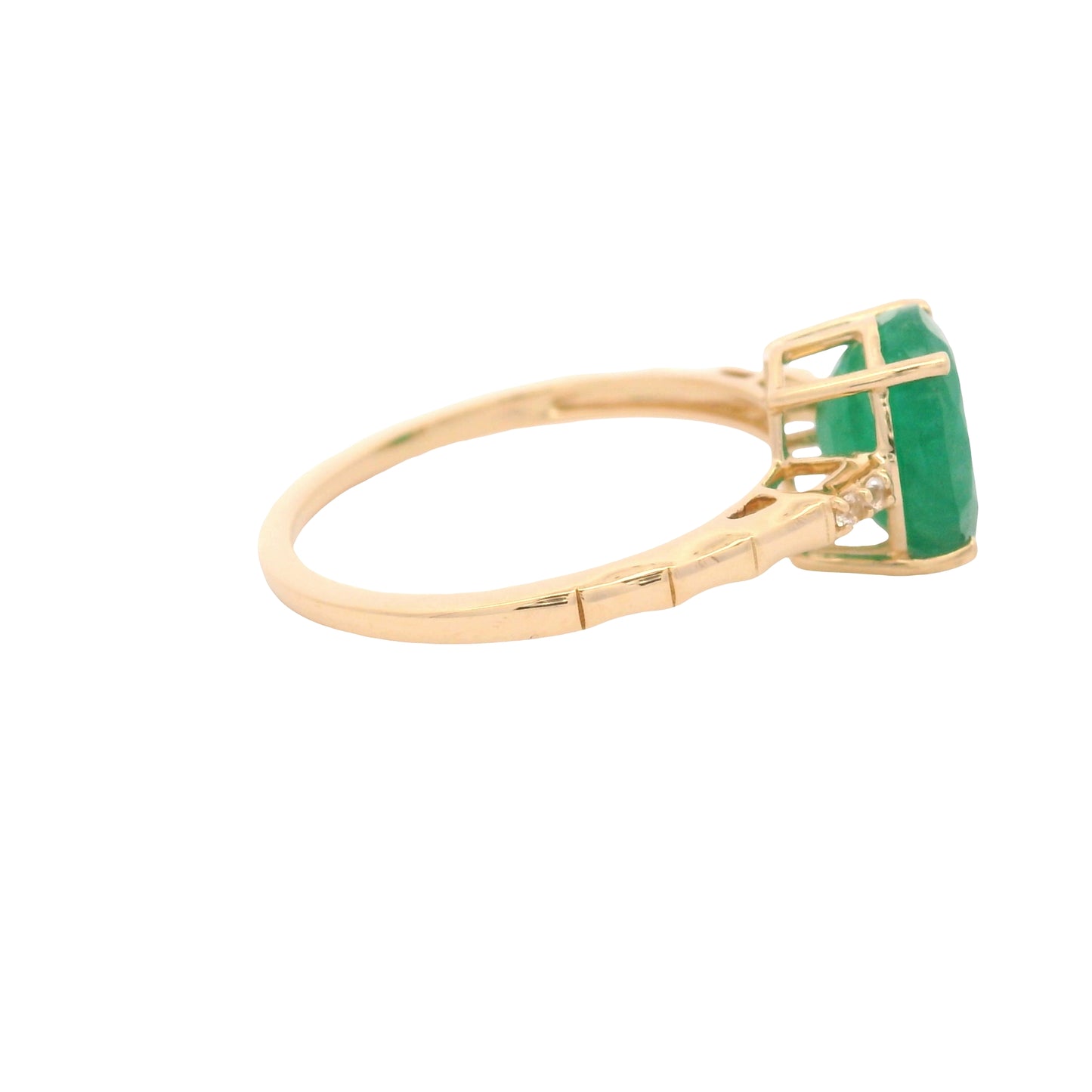 2.22 Ct Oval Emerald 14K Gold Ring