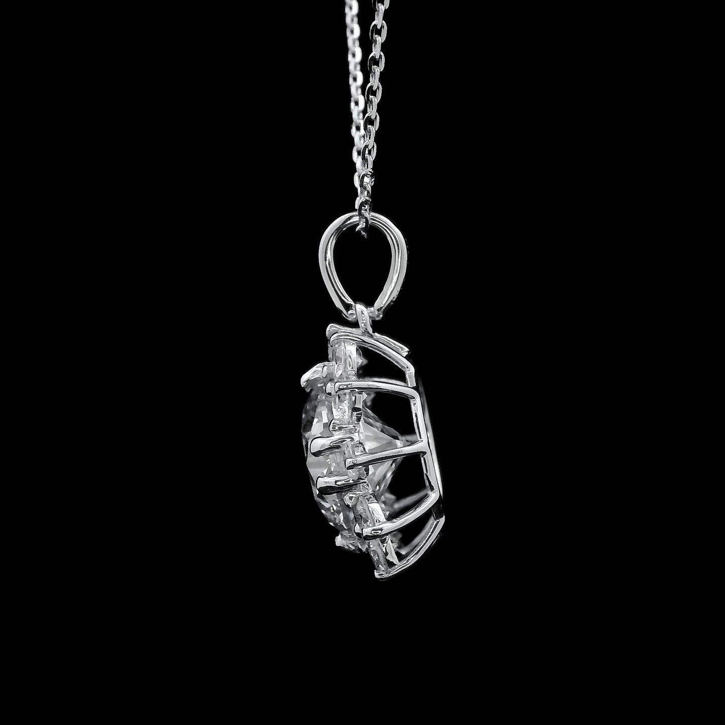 3.12 Carats Lab Grown Diamond 14K Gold Pendant