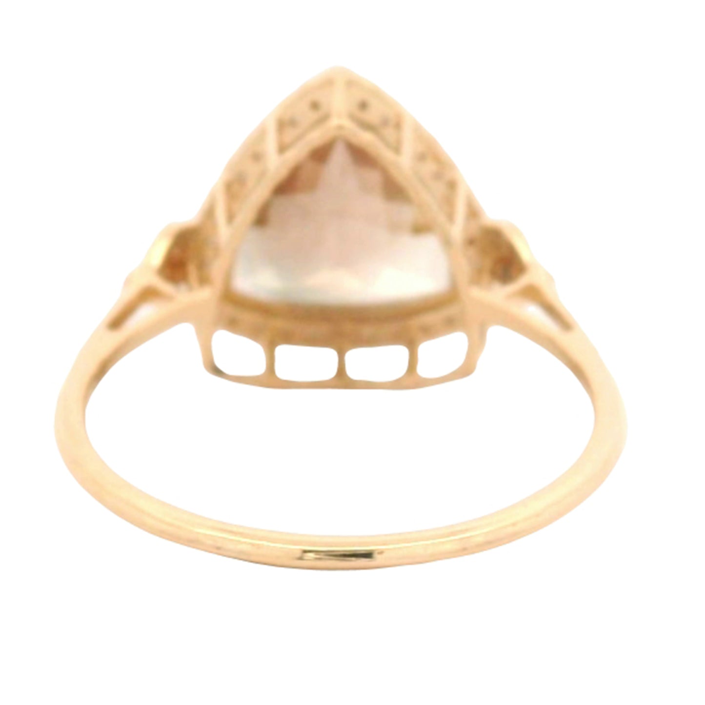 2.97 Ct Trillion Oregon Sunstone 14K Gold Ring