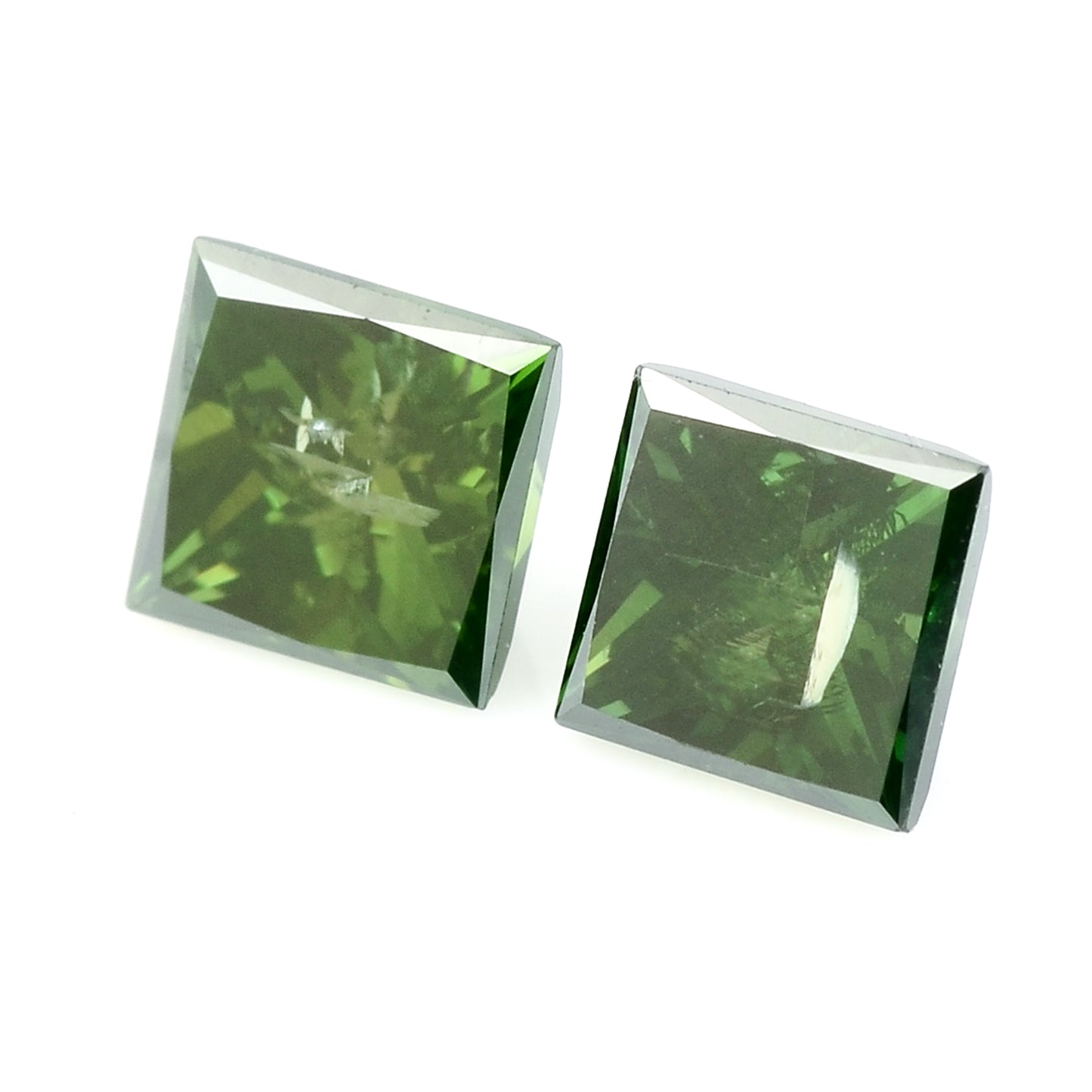 0.55 Green Diamond Sqaure Loose Gemstone