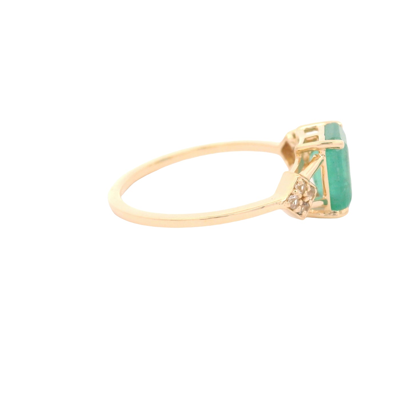 1.49 Ct Octagon Emerald 14K Gold Ring