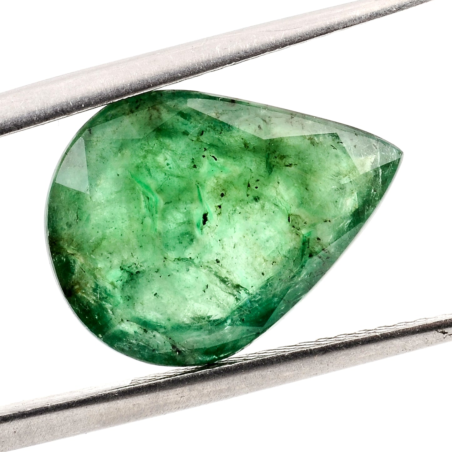 5.85 Carats Natural Beryl Emerald Pear Mixed Cut Gemstone