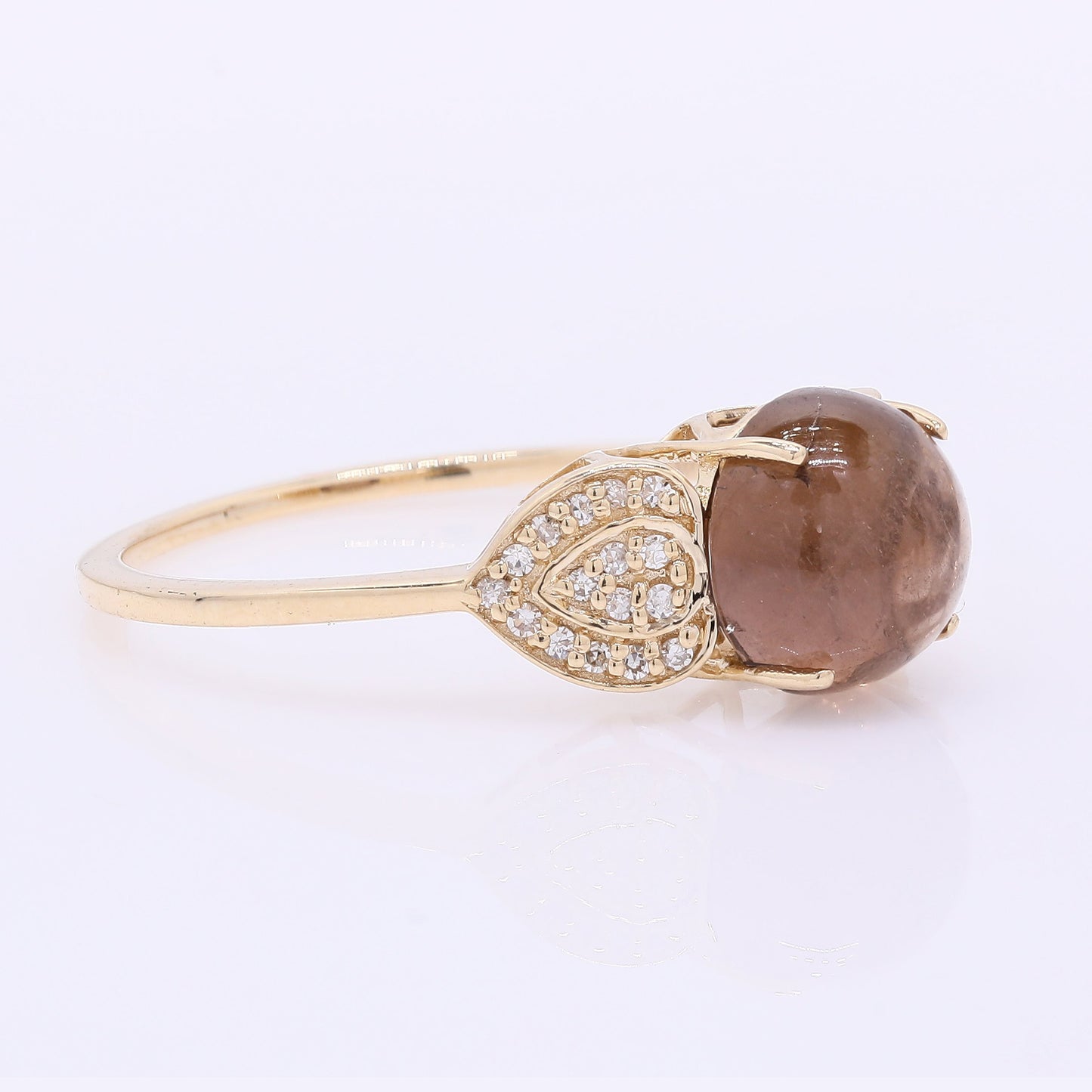 2.36 Ct Round Mixed Cut Natural Tourmaline 14K Gold Ring