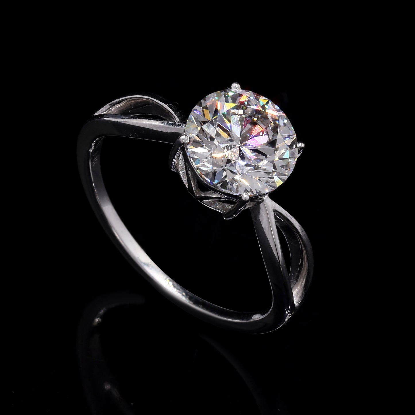 2.10 Carats Lab Grown Diamond 14K Gold Ring