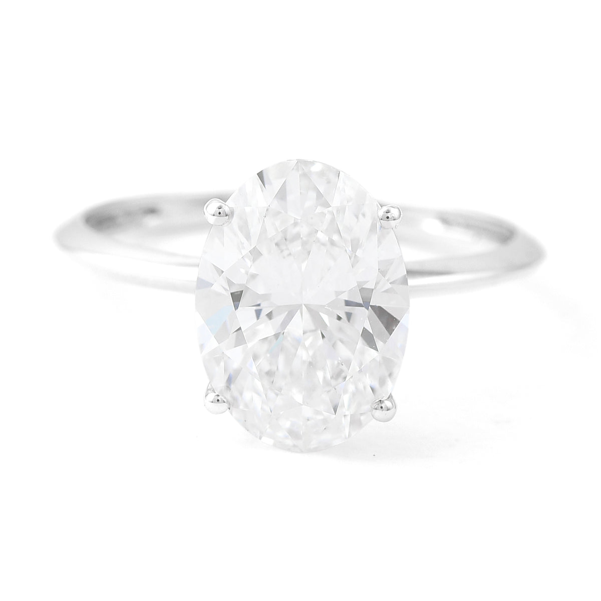 3.05 Carats Lab Grown Diamond 14K Gold Ring
