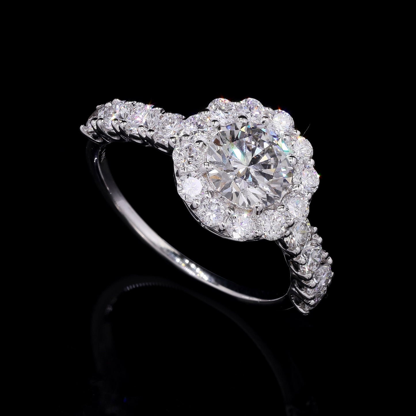 2.10 Carats Lab Grown Diamond 14K Gold Ring