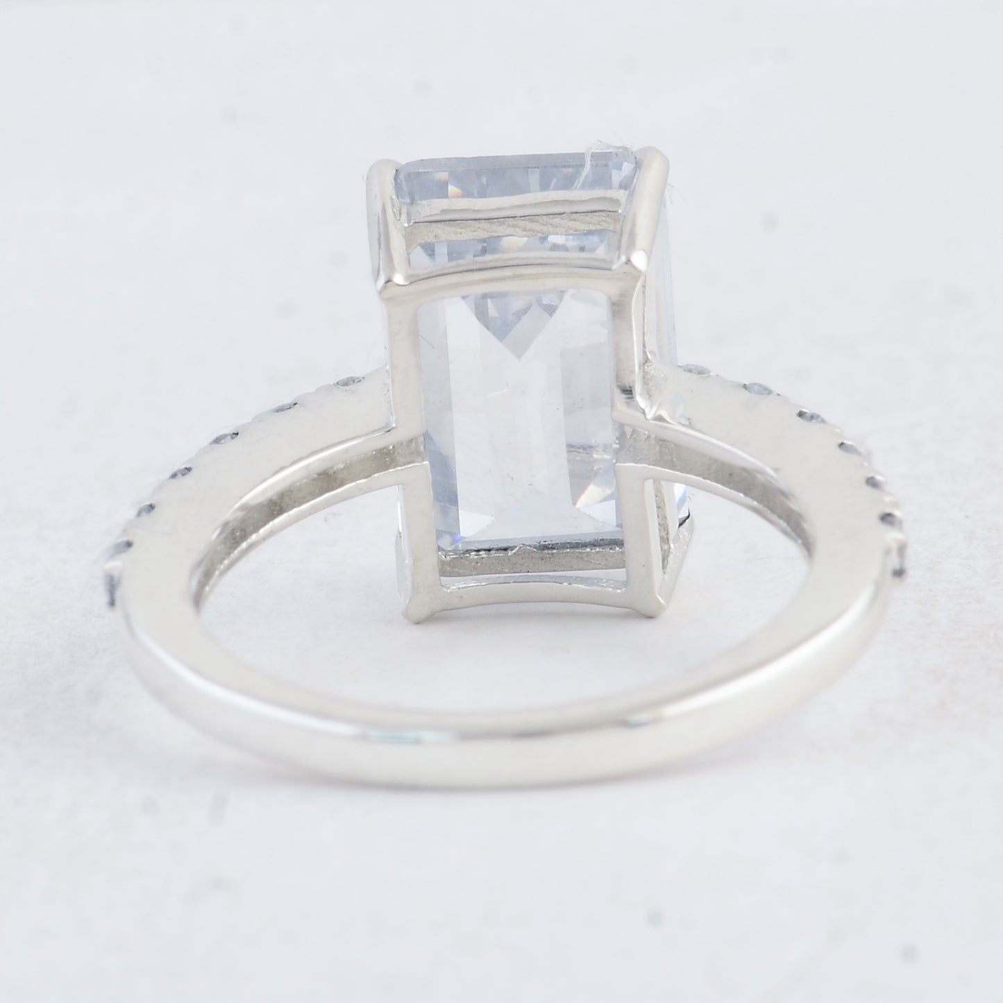 9.86 Ct Octagon White Cz 925 Sterling Silver Ring