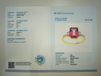 2.88 Ct Octagon Step Cut Natural Topaz 14K Gold Ring