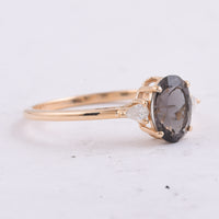 1.19 Ct Oval Natural Tourmaline 14K Gold Ring