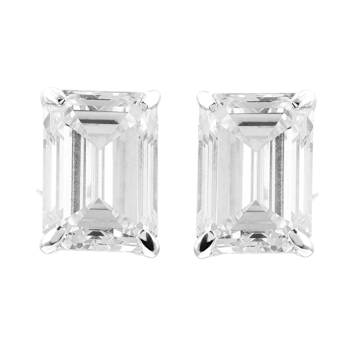 3.88 Carats Lab Grown Diamond 14K Gold Earrings