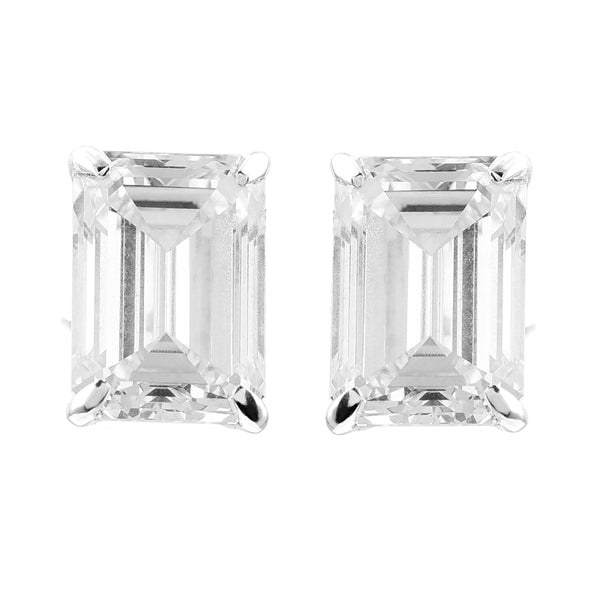 3.88 Carats Lab Grown Diamond 14K Gold Earrings