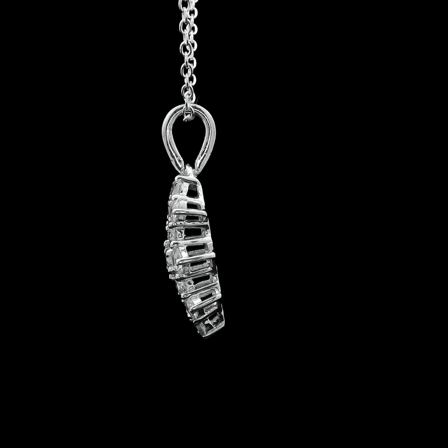 0.93 Ct Round Lab Grown Diamond 925 Sterling Silver Pendant