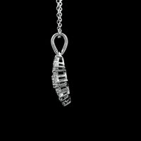 0.93 Ct Round Lab Grown Diamond 925 Sterling Silver Pendant