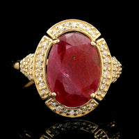 2.31 Ct Oval Ruby 14K Gold Ring