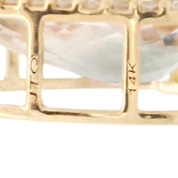 2.96 Ct Pear Mixed Cut Natural Sunstone 14K Gold Pendant