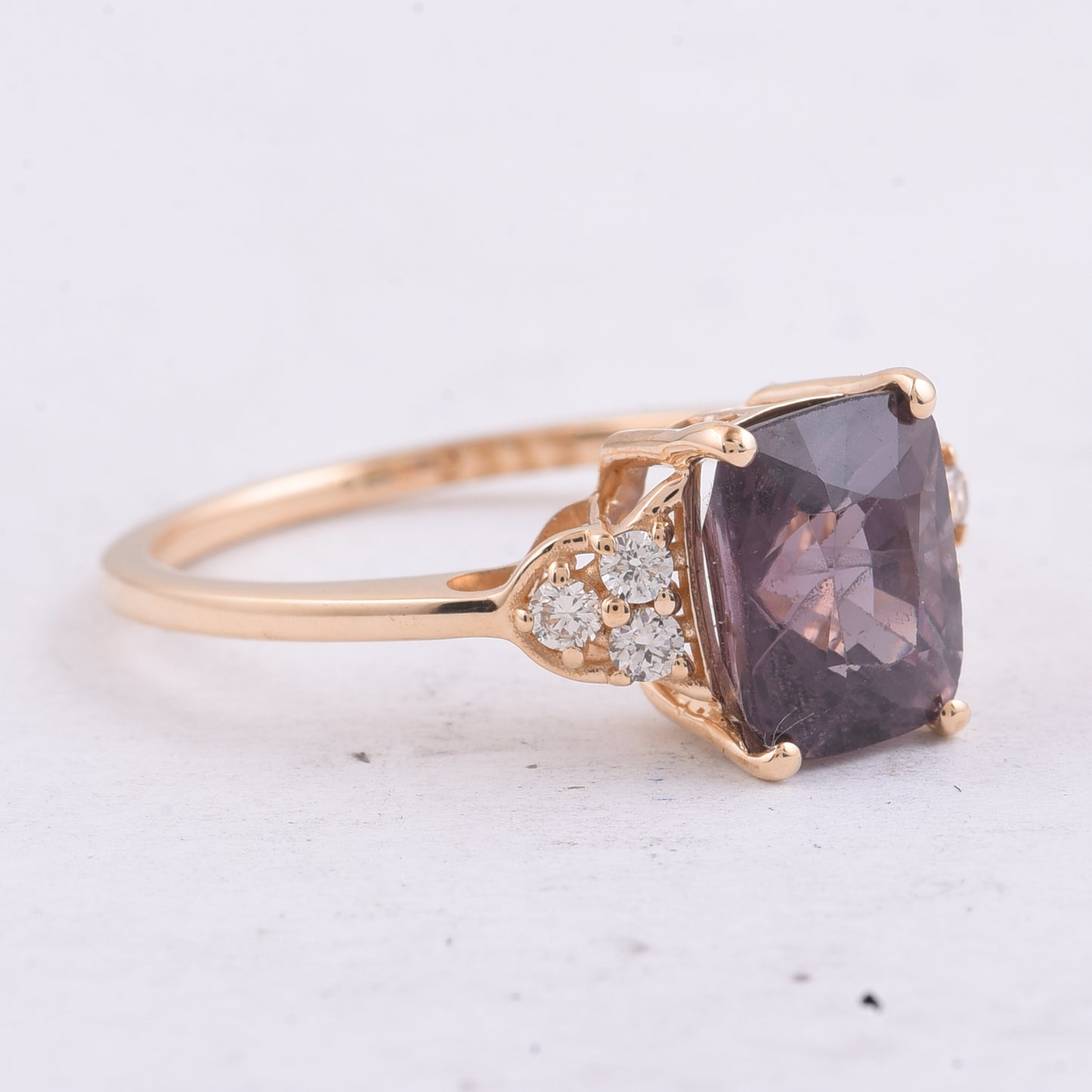 2.81 Ct Cushion Natural Spinel 14K Gold Ring