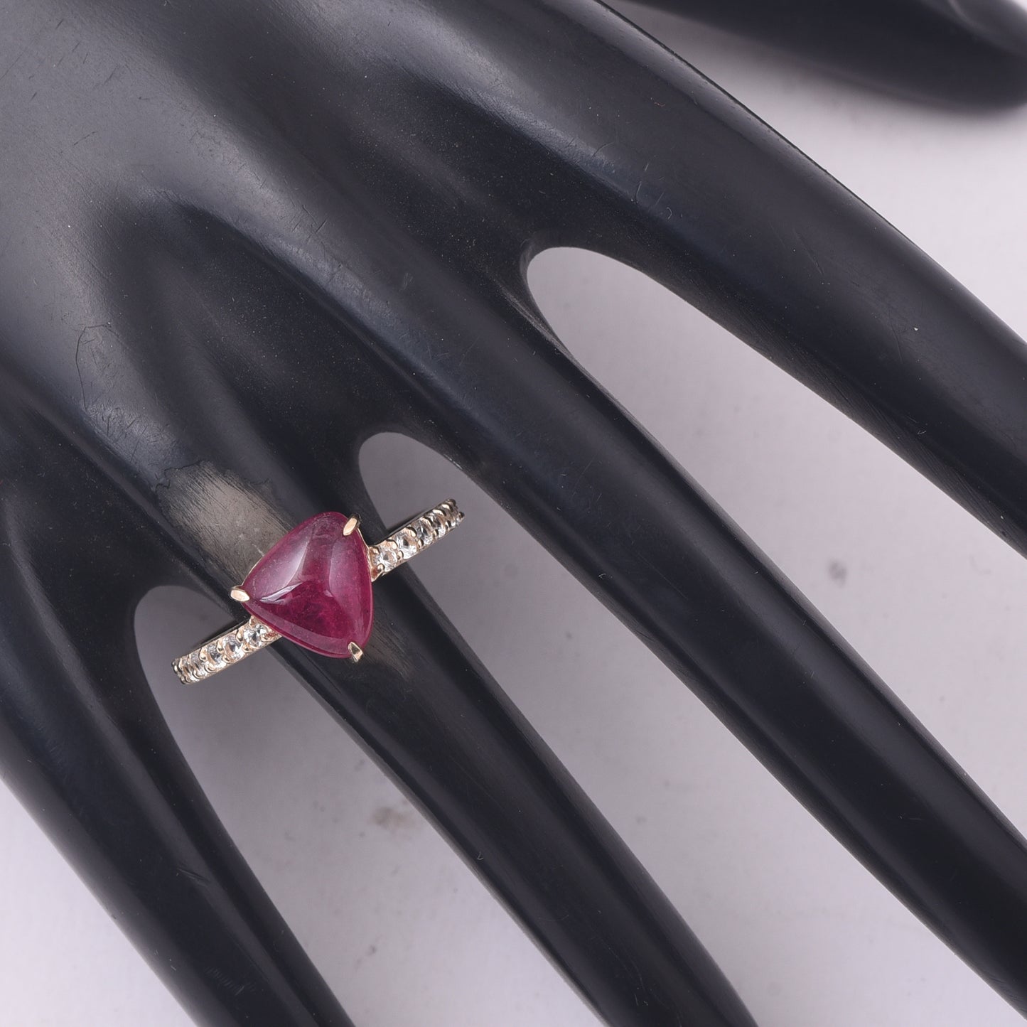 2.59 Ct Heart Tourmaline 9K Gold Ring