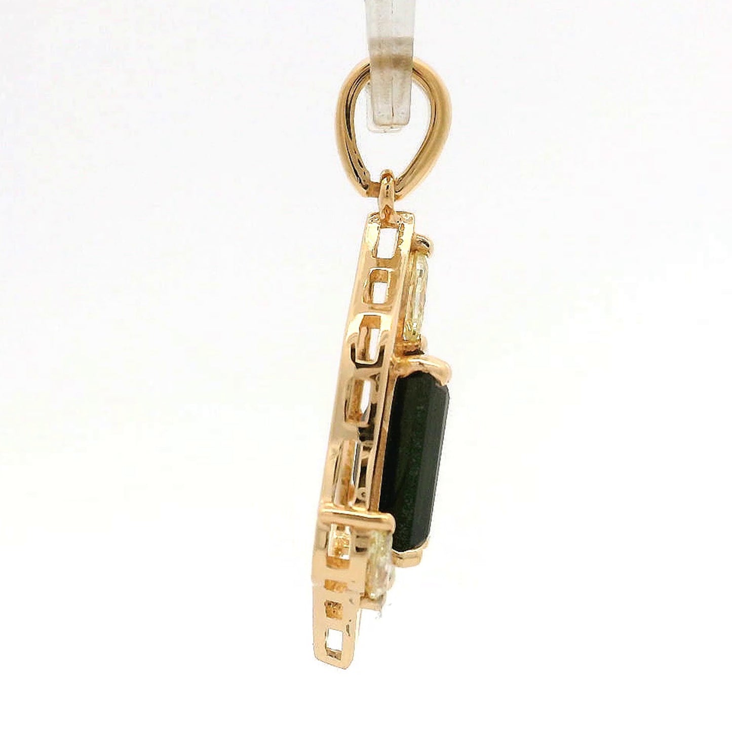 1.68 Ct Octagon Tourmaline 14K Gold Pendant
