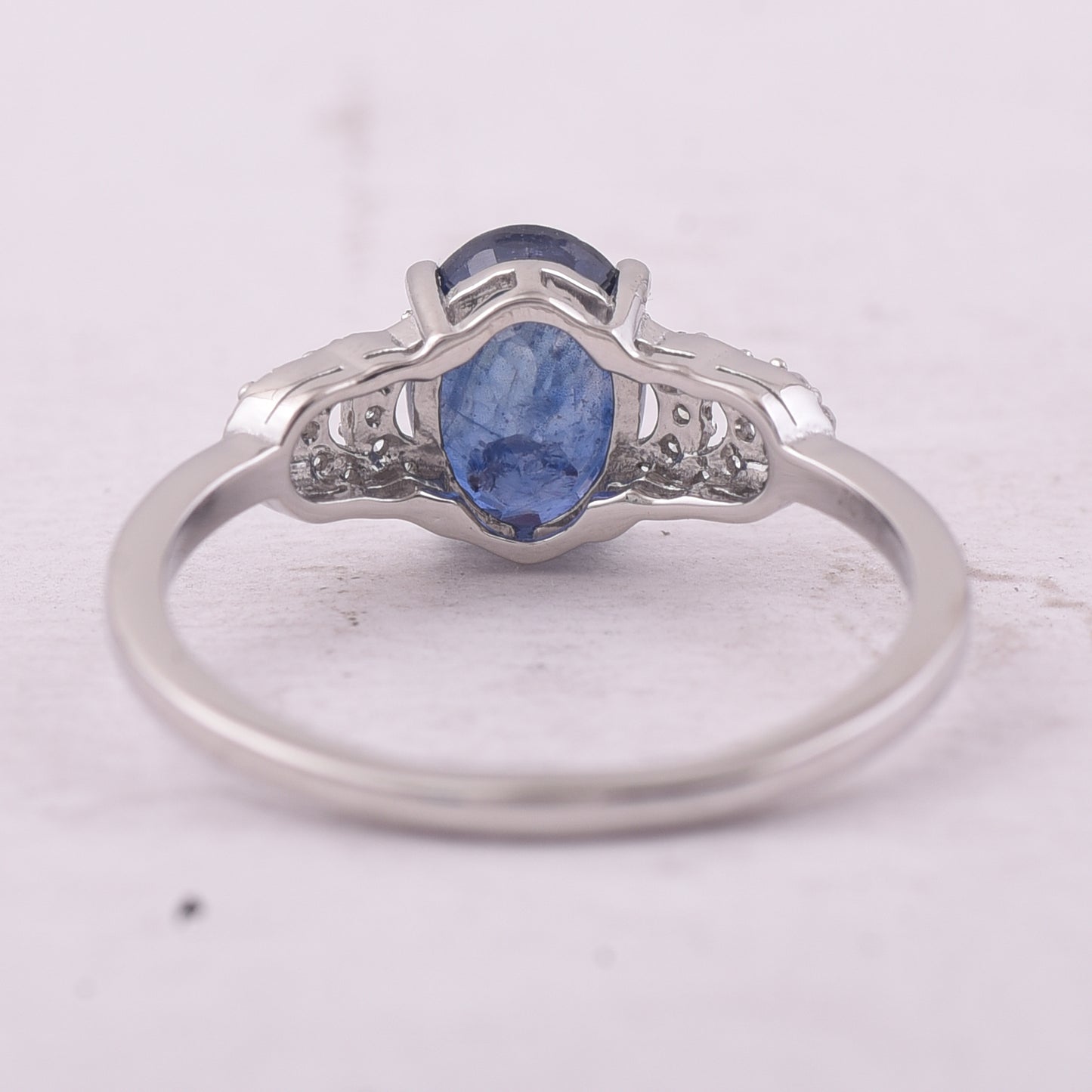 1.89 Ct Oval Mixed Cut Natural Sapphire 950 Platinum Ring