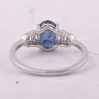 1.89 Ct Oval Mixed Cut Natural Sapphire 950 Platinum Ring
