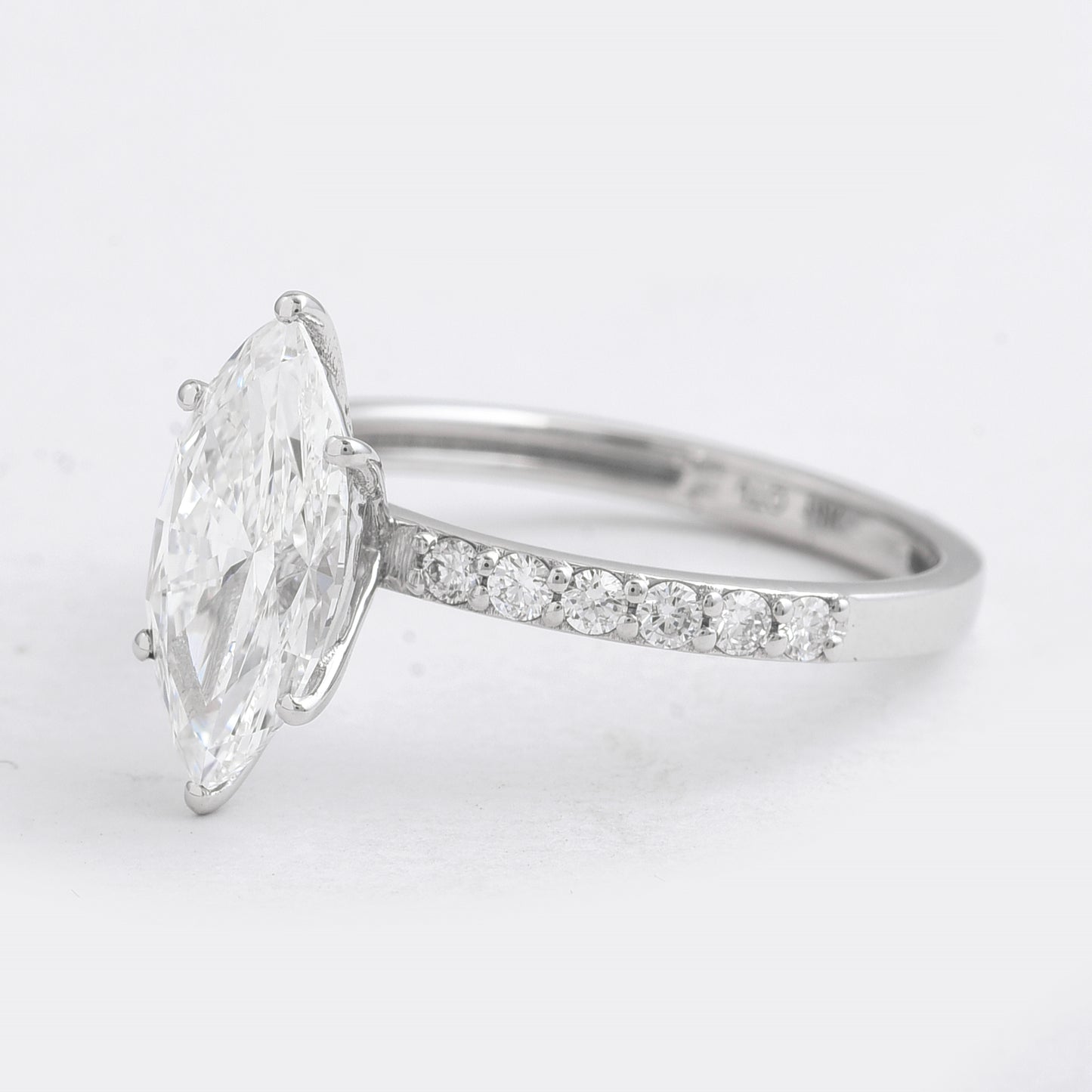 2.07 Carats Lab Grown Diamond 14K Gold Ring
