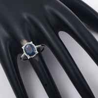 2.14 Ct Oval Mixed Cut Natural Sapphire 950 Platinum Ring