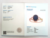 2.49 Ct Oval Mixed Cut Natural Sapphire 14K Gold Ring