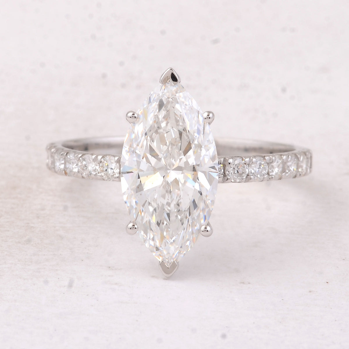 2.87 Carats Lab Grown Diamond 14K Gold Ring